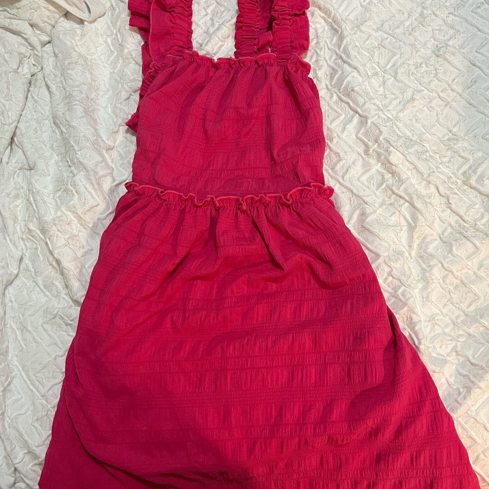 hot pink flows dress